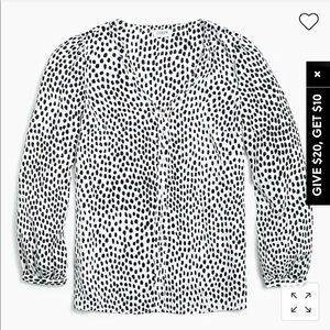 J.Crew Factory Leopard V-neck blouse